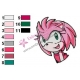 Amy Rose Sonic Embroidery Design 15